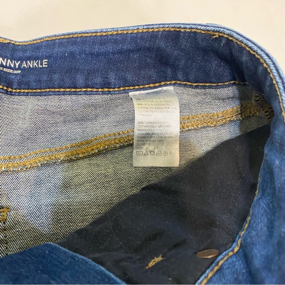 🍁Chico’s high rise skinny ankle blue jeans size 00R (US size 2R) - Picture 5 of 6